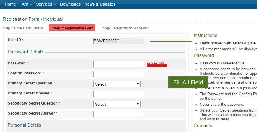 Screenshot IncomeTaxLogin4